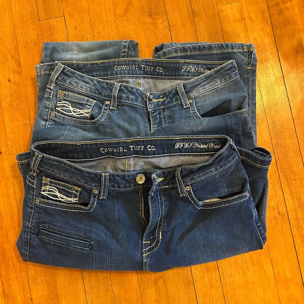 2 pairs Cowgirl Tuff Women's Boot Cut Jeans